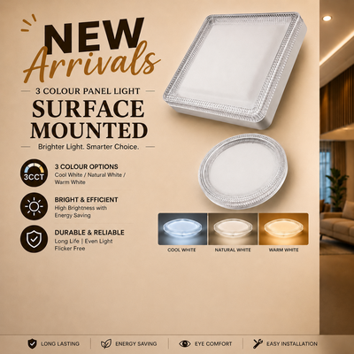 3 Color Panel Light (36W Round )surface mounted 